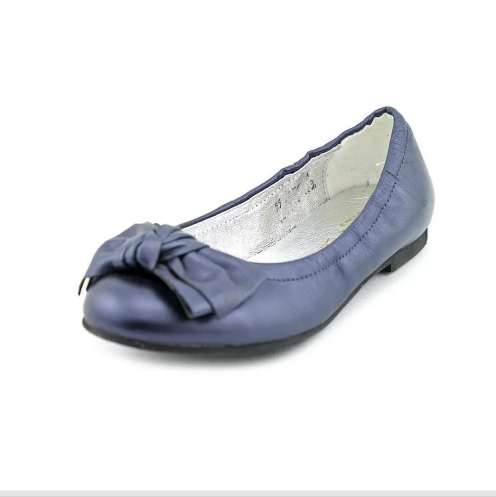 Venettini Girl (Youth) Size 12.5 Euro Size 30 Blue 'Maya' Leather Dress Shoes